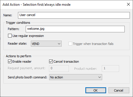 add action selection first ex1 cancel